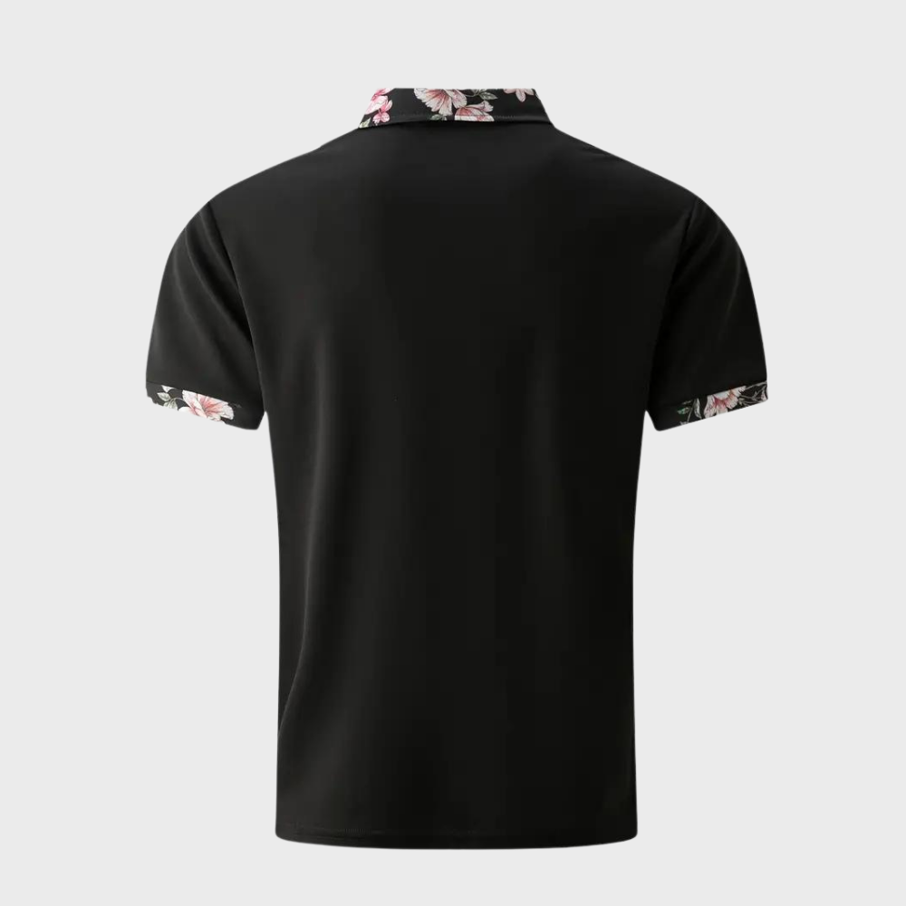 Polo T-Shirt | Floral Print | Short Sleeve | Polo Shirts | Men's Clothing-Men Summer Shirt-Chaps of London-Chaps of London