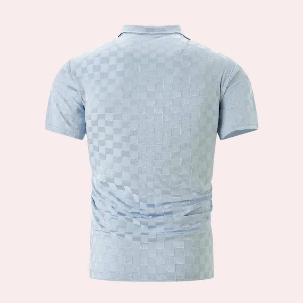 Polo T-Shirt - Men's Quarter Button Short Sleeve Polo Shirt-Chaps of London-Chaps of London