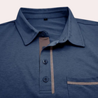 Polo T-Shirt - Men's Short Sleeve Button-Up Polo Shirt with Breast Pocket-Chaps of London-Chaps of London