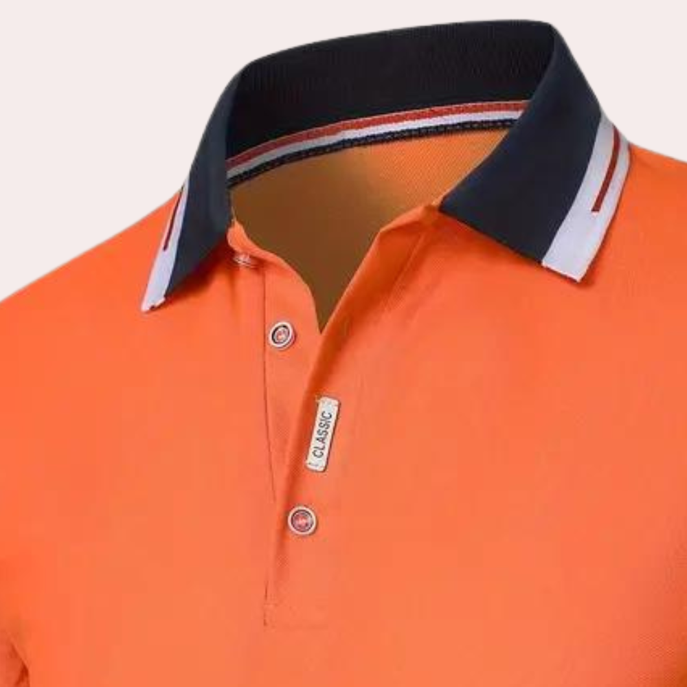 Polo T-Shirt - Orange - Shirt Sleeve - Polo Shirt - Men's Clothing-Men Summer Shirt-Chaps of London-Chaps of London