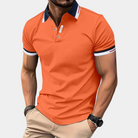 Polo T-Shirt - Orange - Shirt Sleeve - Polo Shirt - Men's Clothing-Men Summer Shirt-Chaps of London-Orange-S-Chaps of London
