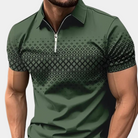 Polo T-Shirt | Quarter Zip | Short Sleeve | Collared T-Shirt | Men's Polo Shirts-Chaps of London-Green-S-Chaps of London