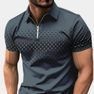 Polo T-Shirt | Quarter Zip | Short Sleeve | Collared T-Shirt | Men's Polo Shirts-Chaps of London-Navy Blue-S-Chaps of London