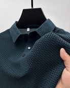 Polo T-Shirt - Shirt Sleeve - Button-Up - Polo Shirts - Men's Shirts-Chaps of London-Blue-S-Chaps of London