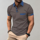 Polo T-Shirt | Short Sleeve | Button Neck | Collared T-Shirt | Men's Shirts-Chaps of London-Dark Grey-S-Chaps of London
