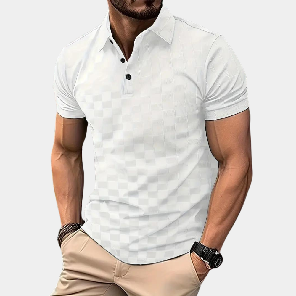 Polo T-Shirt - Short Sleeve - Collared - Polo Shirts - Men's Clothing-Chaps of London-White-S-Chaps of London