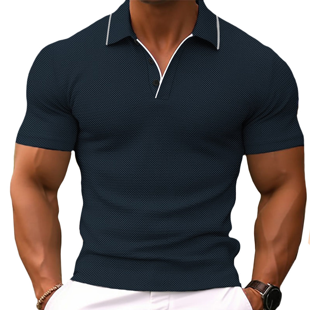 Polo T-Shirt | Short Sleeve | Slim Fit | Polo Shirts | Men's T-Shirts-Chaps of London-Navy-S-Chaps of London