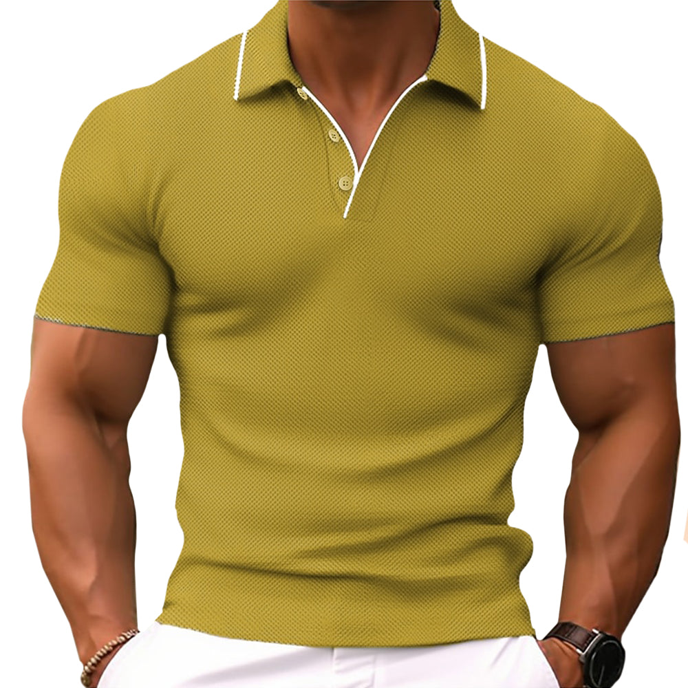 Polo T-Shirt | Short Sleeve | Slim Fit | Polo Shirts | Men's T-Shirts-Chaps of London-Yellow-S-Chaps of London