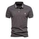 Polo T-Shirt - Slim Fit - Turndown Collar - Polo Shirts - Men's T-Shirts-Polo for Men-Chaps of London-Gray-S-Chaps of London