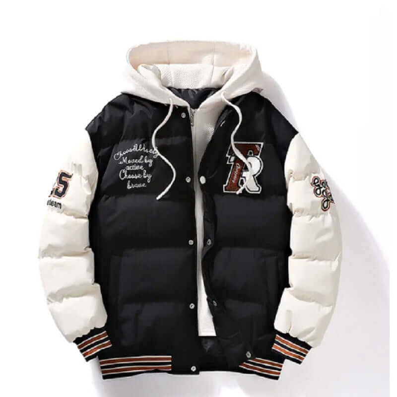 Puffer Jacket - Hooded - Padded - Baseball Jacket - Men's Winter Jacket-Chaps of London-Black-M-Chaps of London