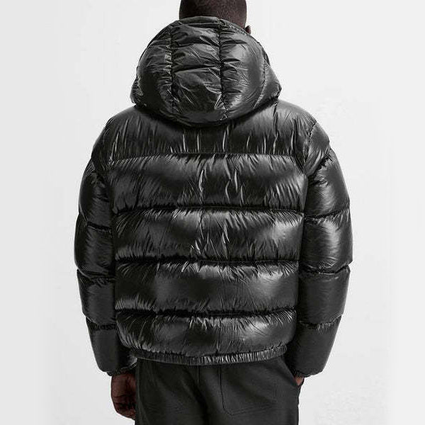 Puffer Jacket - Men's Hooded Black Winter Down Jacket-Jassen-Chaps Herrenmode-Chaps of London