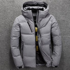 Puffer Jacket - Men's Warm Hooded Padded Down Jacket for Winter-Chaps of London-Light Grey-XS-Chaps of London