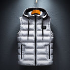 Puffer Vest | Zip-Up | Hooded | Bodywarmer | Men's Puffer Gilet-Chaps of London-White-XS-Chaps of London