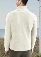 Quarter Zip Jumper | Knitted | Rib Knit | Polo Sweater | Men's Half Zip Jumper-Sweater-Chaps of London-Chaps of London