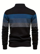 Quarter Zip Jumper - Men's Half Zip Knitted Pullover Sweater-Quarter Zip Sweater-Chaps of London-Chaps of London
