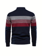 Quarter Zip Jumper - Men's Half Zip Knitted Pullover Sweater-Quarter Zip Sweater-Chaps of London-Chaps of London