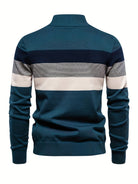 Quarter Zip Jumper - Men's Half Zip Knitted Pullover Sweater-Quarter Zip Sweater-Chaps of London-Chaps of London