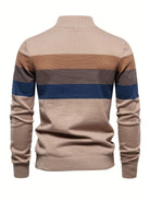 Quarter Zip Jumper - Men's Half Zip Knitted Pullover Sweater-Quarter Zip Sweater-Chaps of London-Chaps of London