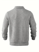 Quarter Zip Sweatshirt | Collared | Regular zip | Mens Half Zip Pullover | Men's Clothing-Men's Quarter-zip Sweatshirt-Chaps of London-Chaps of London