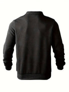 Quarter Zip Sweatshirt | Collared | Regular zip | Mens Half Zip Pullover | Men's Clothing-Men's Quarter-zip Sweatshirt-Chaps of London-Chaps of London