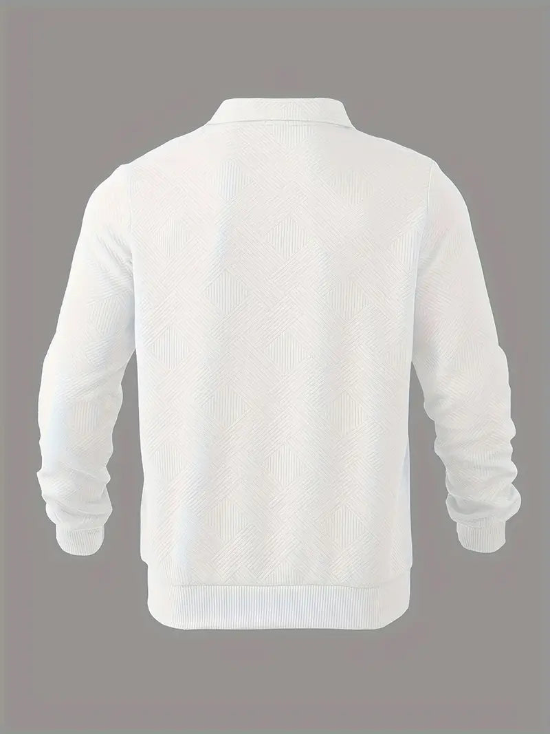 Quarter Zip Sweatshirt | Collared | Regular zip | Mens Half Zip Pullover | Men's Clothing-Men's Quarter-zip Sweatshirt-Chaps of London-Chaps of London