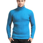 Roll Neck Jumper - Men's Slim Fit Knitted Turtleneck Sweater-Turtleneck Sweater-Chaps of London-Light Blue-M-Chaps of London