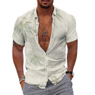Short Sleeve Shirt - Bamboo Print - Lightweight - Button-Up Shirt - Men's Shirts-Shirts & Tops-Chaps of London-Chaps of London