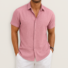 Short Sleeve Shirt | Collared | Lightweight | Button-Up Shirt | Men's Shirt-Hemden-Chaps of London-Pink-S-Chaps of London