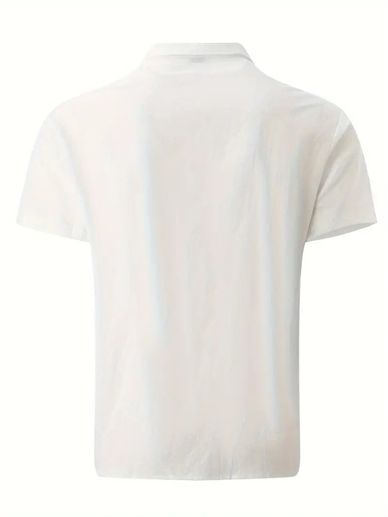 Short Sleeve Shirt - Plain - Collared - Button-Up Shirt - Men's Shirt-Chaps of London-Chaps of London