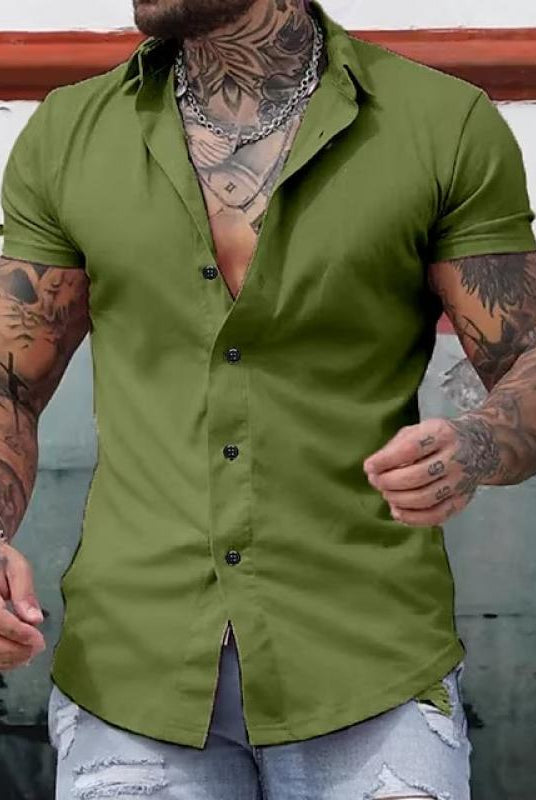 Short Sleeve Shirt | Stylish | Slim Fit | Button-up Shirt | Men's Shirts-Men's short sleeve top-Chaps of London-Chaps of London