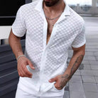 Short Sleeve Shirt | White | Summer | Button-Up Shirt | Men's Shirts-Shirt-Chaps of London-Chaps of London