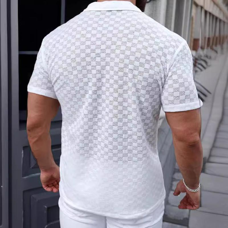 Short Sleeve Shirt | White | Summer | Button-Up Shirt | Men's Shirts-Shirt-Chaps of London-Chaps of London