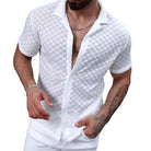 Short Sleeve Shirt | White | Summer | Button-Up Shirt | Men's Shirts-Shirt-Chaps of London-Chaps of London