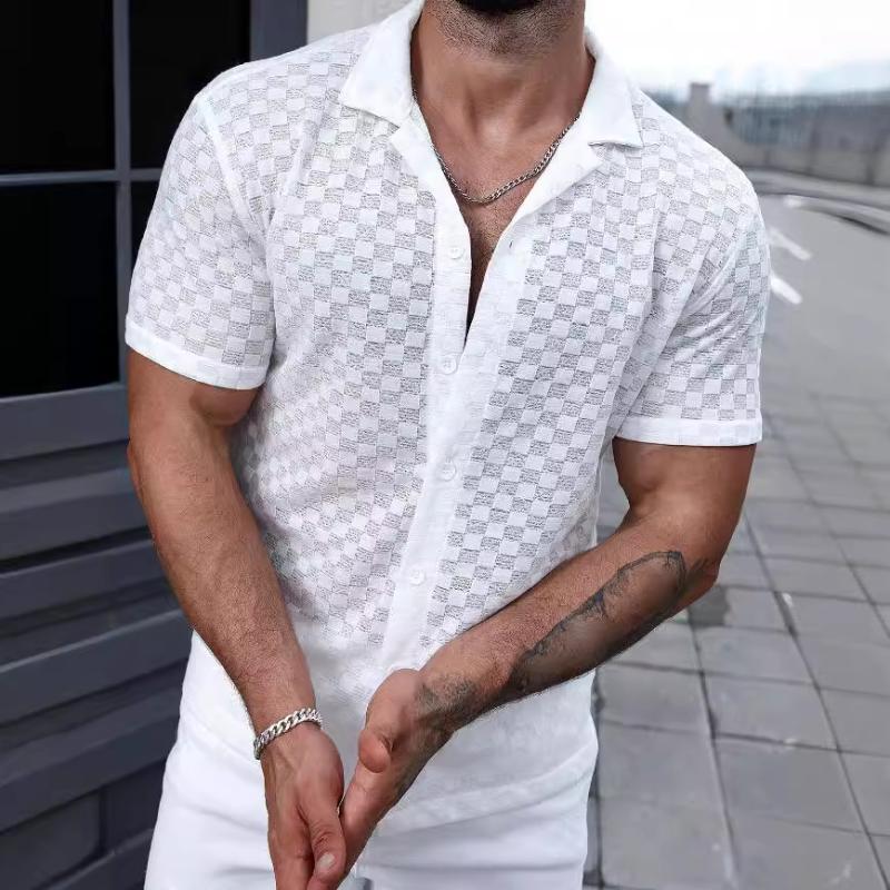 Short Sleeve Shirt | White | Summer | Button-Up Shirt | Men's Shirts-Shirt-Chaps of London-White-S-Chaps of London