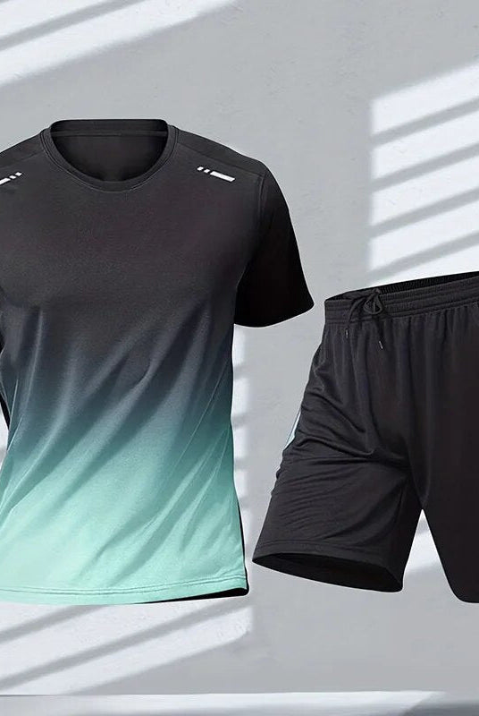 Shorts and T-Shirt Set - Quick Dry - Workout - Activewear Set - Men's Sportswear-Outfit Set-Chaps of London-Chaps of London