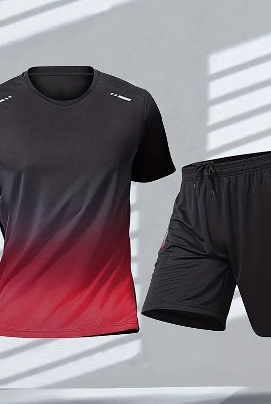 Shorts and T-Shirt Set - Quick Dry - Workout - Activewear Set - Men's Sportswear-Outfit Set-Chaps of London-Chaps of London