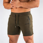 Sports Shorts - Men's Drawstring Activewear Gym Shorts with Pockets-Sportbroek man-Chaps of London-Army Green-S-Chaps of London