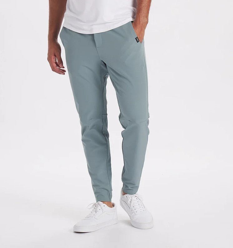 Stretch Pants - Men's Casual Elastic Waist Skinny Pants-Chinos-Chaps of London-Light Green-S-Chaps of London