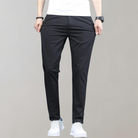 Stretch Pants | Skinny | Elastic Waist | Chino Pants | Men's Pants-Fashion Men Pants Chinos All-year-Chaps of London-Black-27-Chaps of London