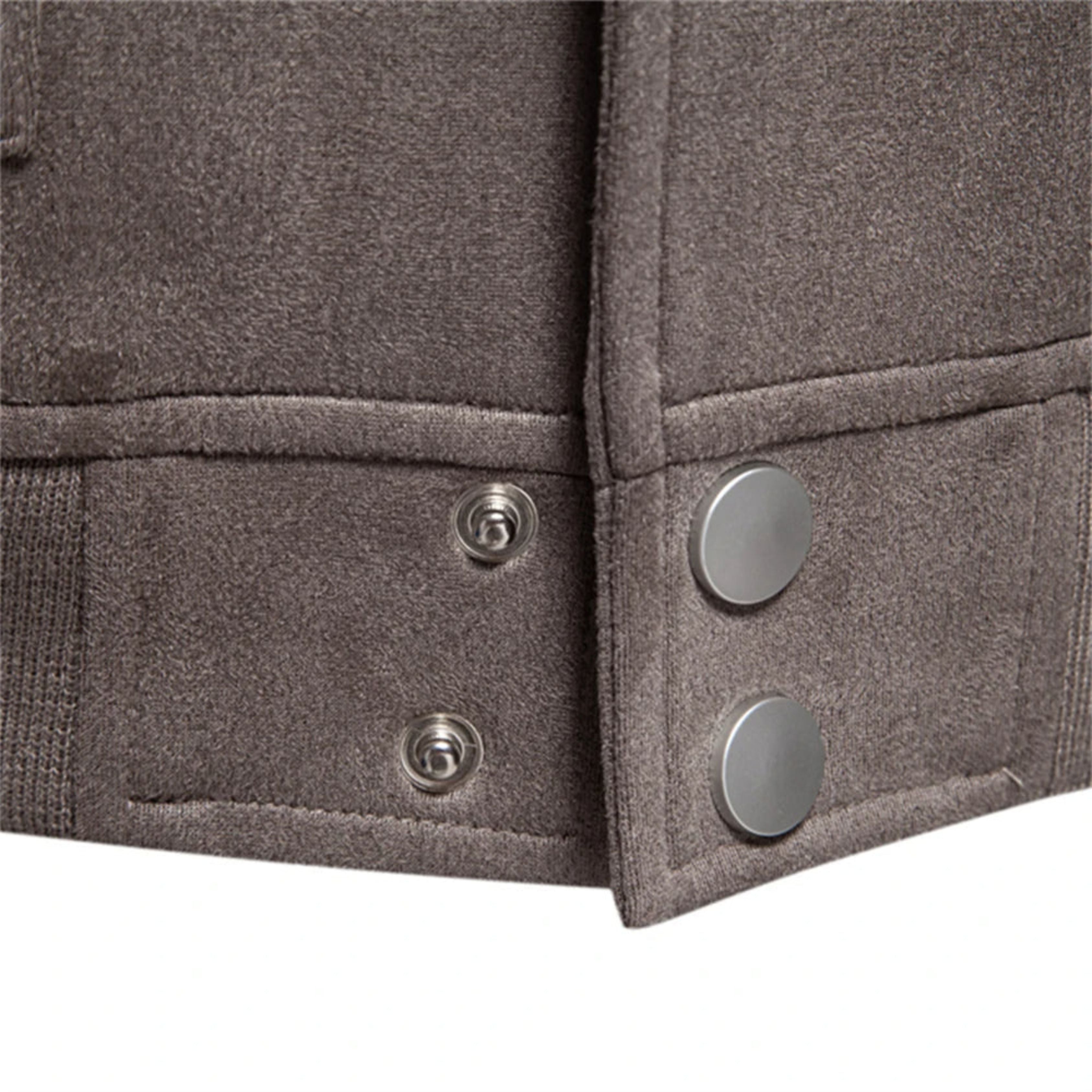 Suede Jacket - Button-Up - Thin - Casual Jacket - Men's Jacket-Bomber Jacket-Chaps of London-Chaps of London