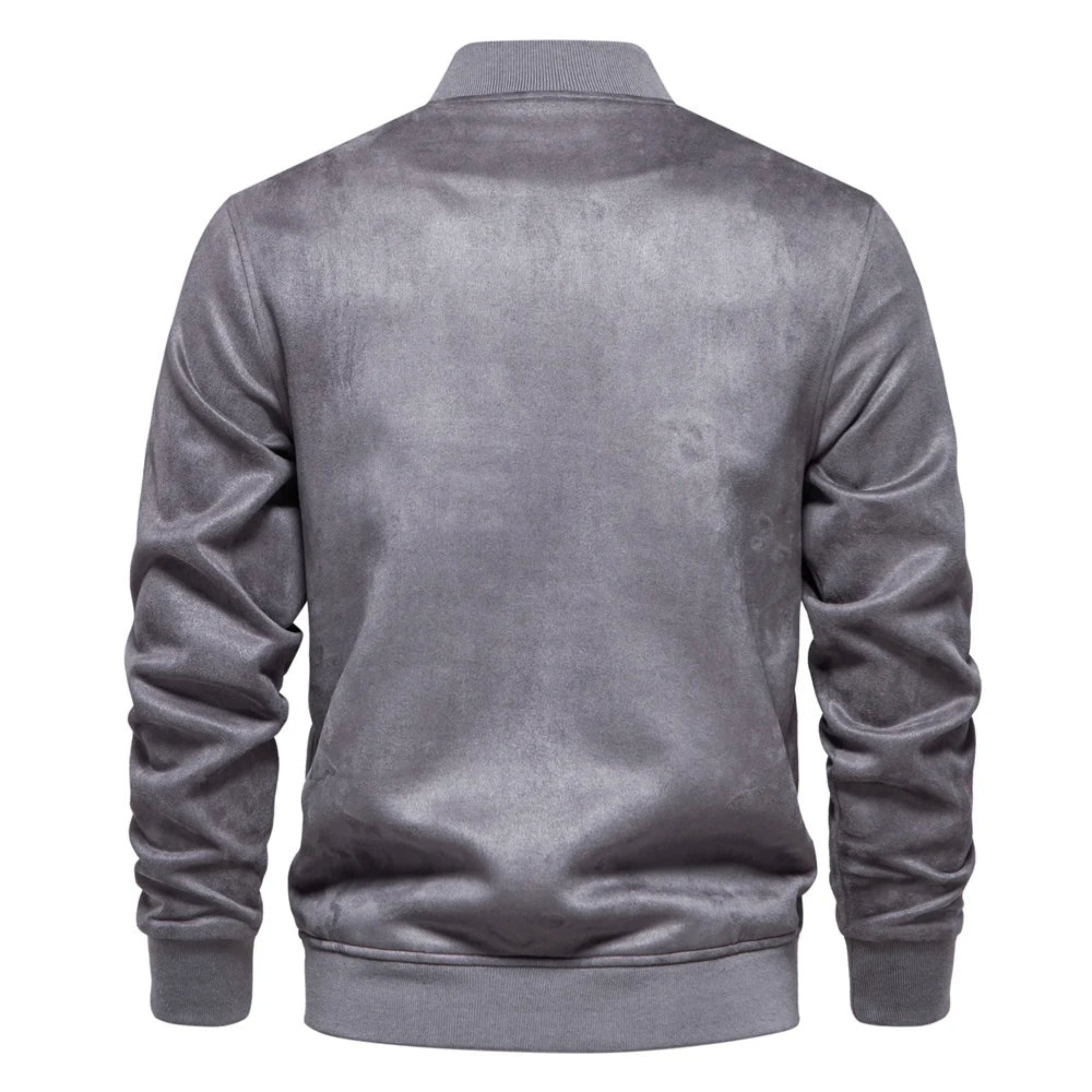 Suede Jacket - Button-Up - Thin - Casual Jacket - Men's Jacket-Bomber Jacket-Chaps of London-Chaps of London