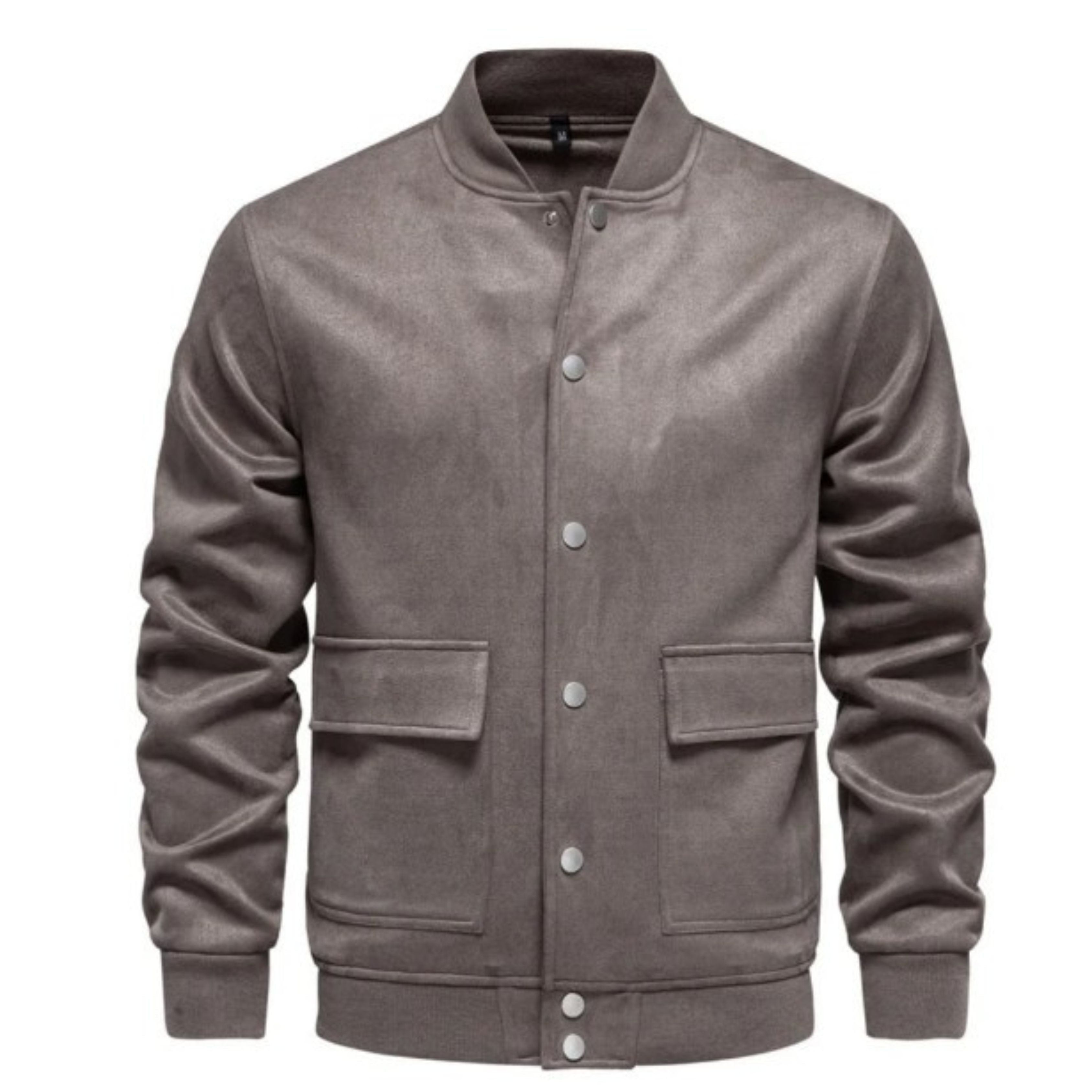 Suede Jacket - Button-Up - Thin - Casual Jacket - Men's Jacket-Bomber Jacket-Chaps of London-Chaps of London