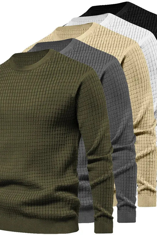 Sweater - Men's Crew Neck Long Sleeve Shirt-Chaps of London-Chaps of London