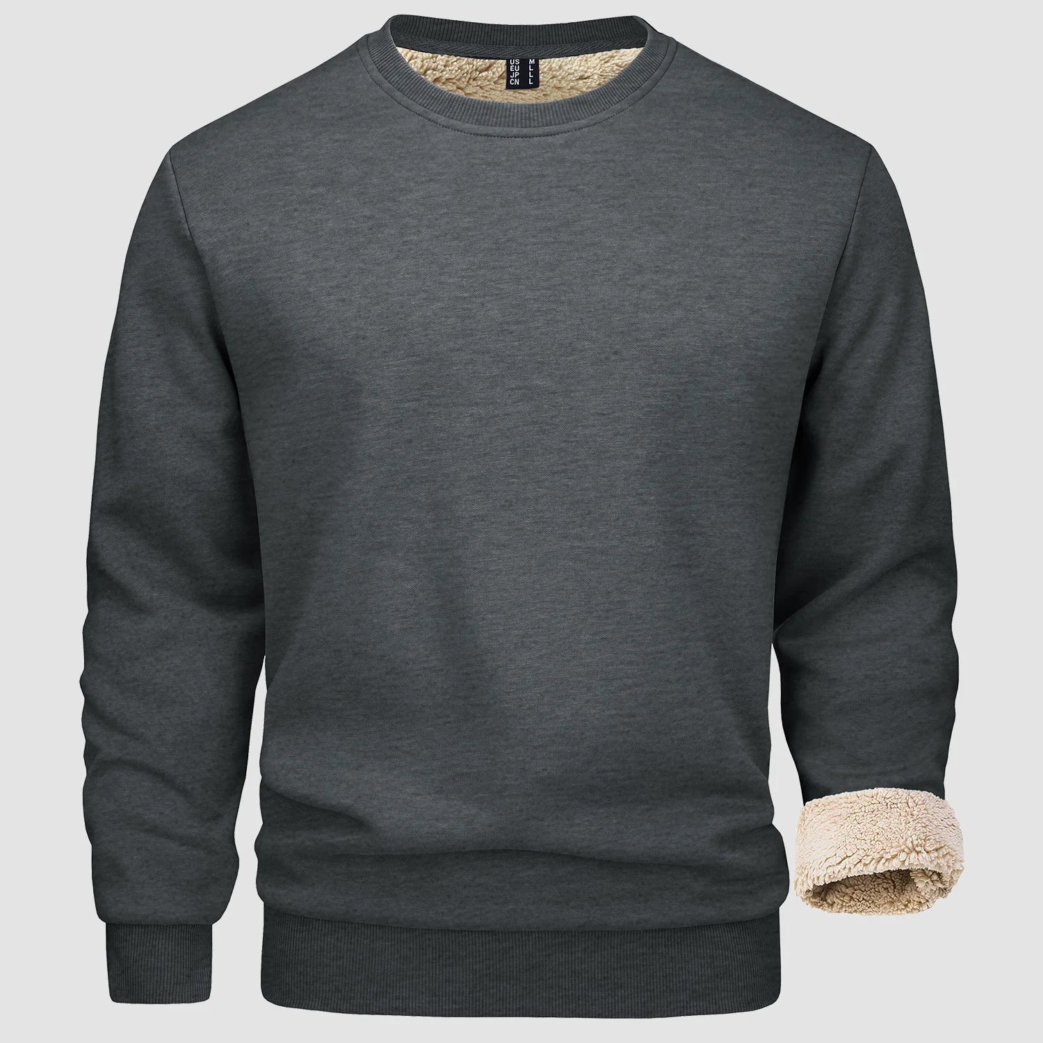 Sweatshirt - Warm - Crew Neck - Winter Pullover - Fleece Lined Sweatshirts for Men-Sweater-Chaps Herrenmode-Chaps of London