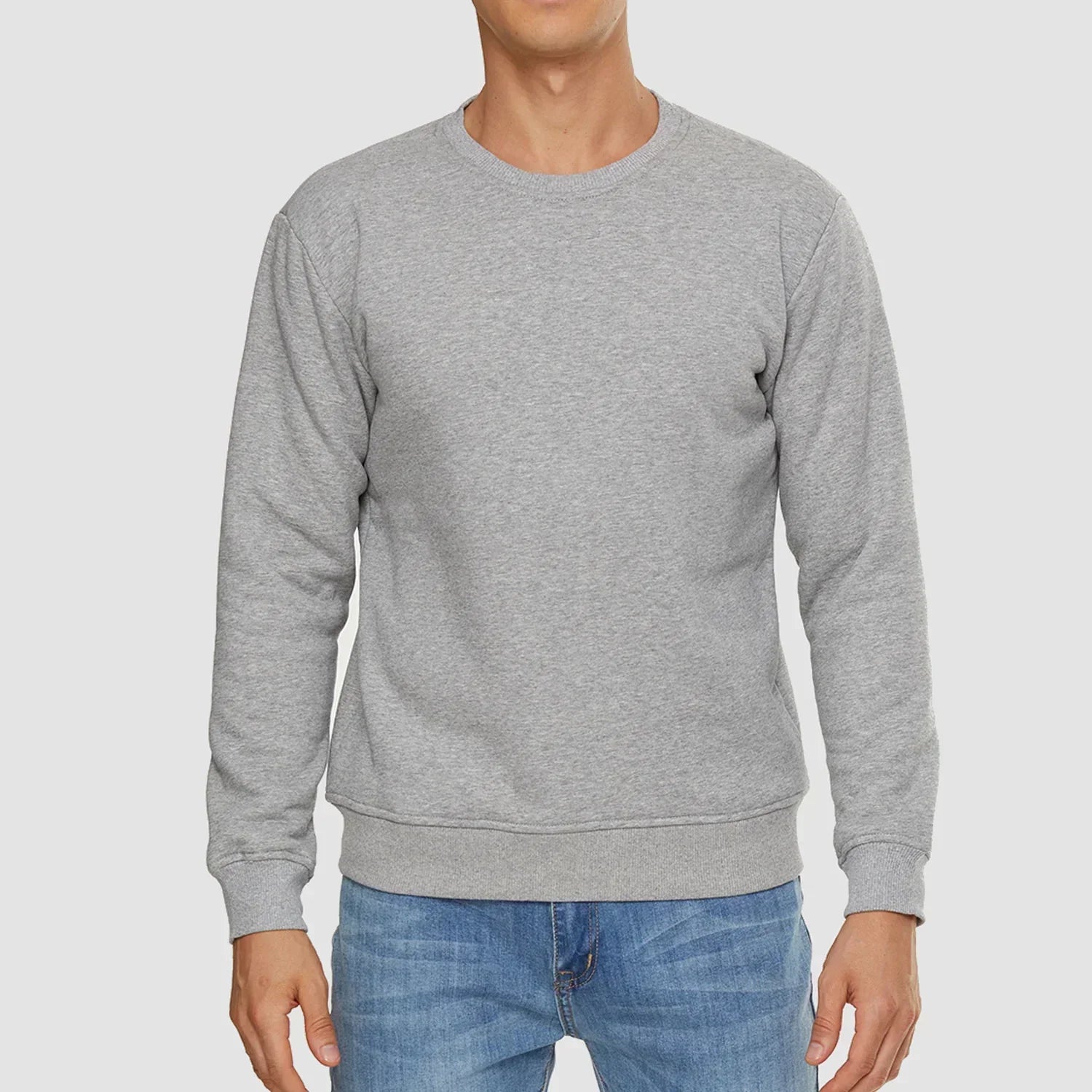 Sweatshirt - Warm - Crew Neck - Winter Pullover - Fleece Lined Sweatshirts for Men-Sweater-Chaps Herrenmode-Chaps of London