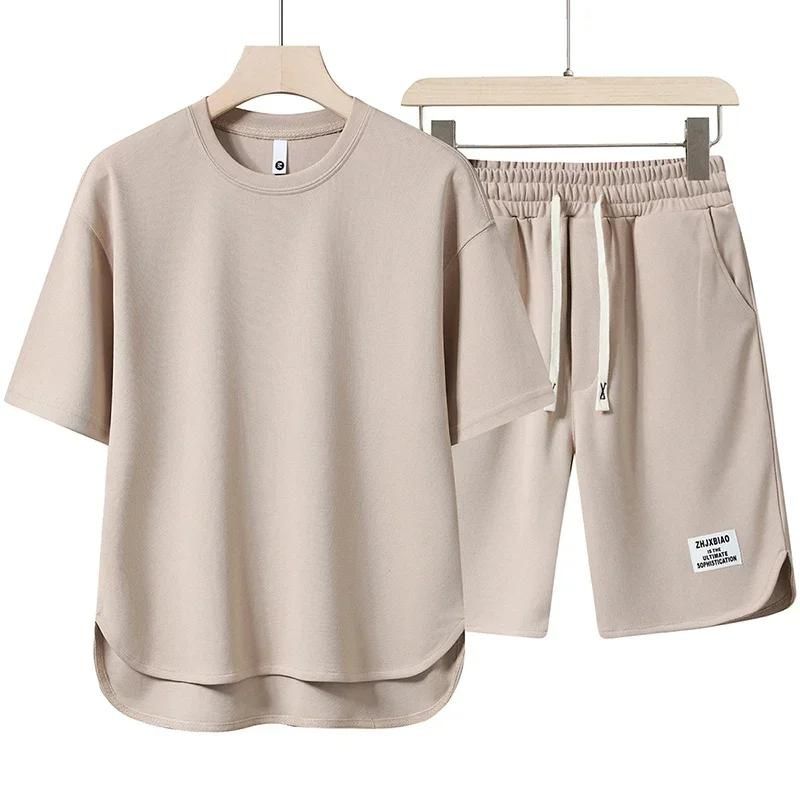 T-Shirt and Shorts Set - Casual - Sweat Shorts - Two-piece Set - Men's Clothing-Outfit Set for Men-Chaps of London-Chaps of London