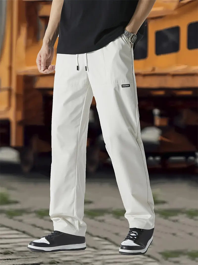 Track Pants | Drawstring | Leisure | Straight Leg Pants | Men's Trousers-Broek man-Chaps of London-Chaps of London