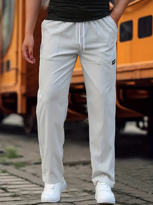 Track Pants | Drawstring | Leisure | Straight Leg Pants | Men's Trousers-Broek man-Chaps of London-Chaps of London