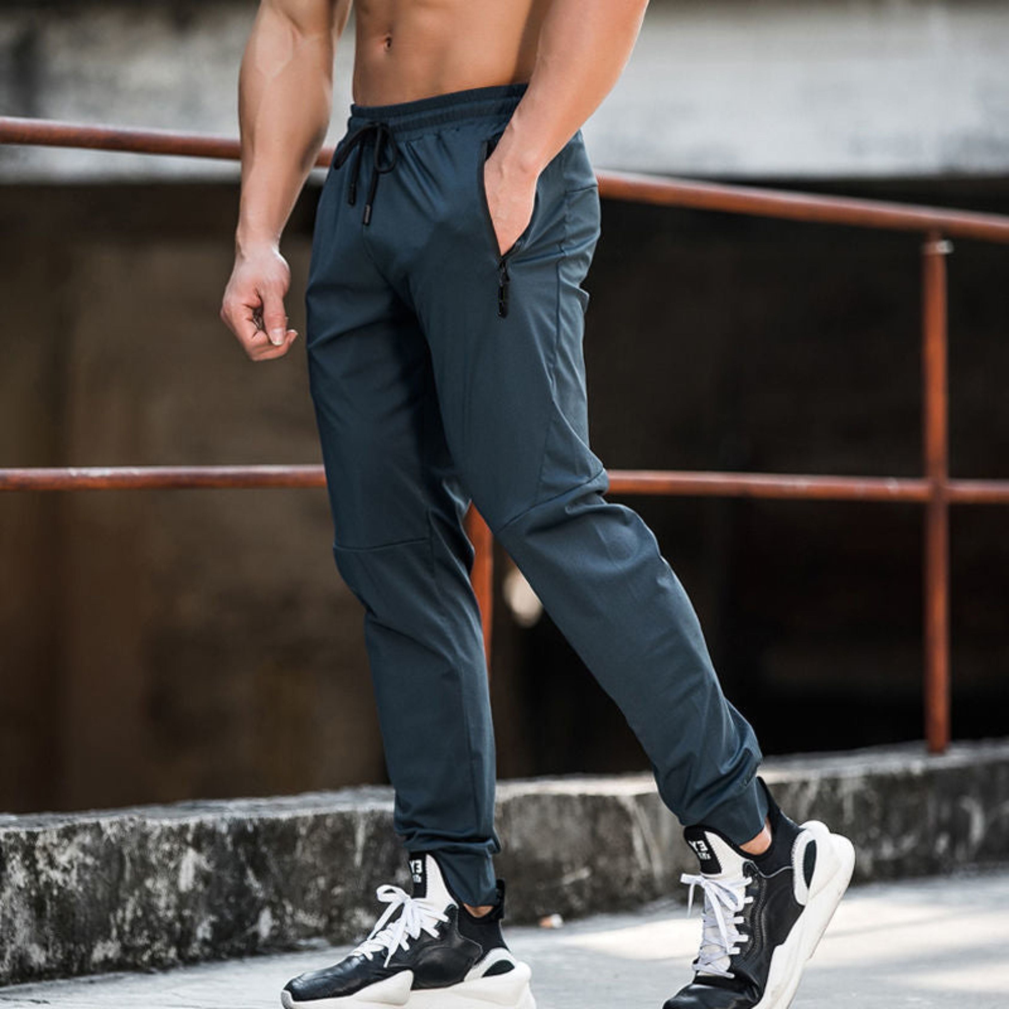 Track Pants - Drawstring - Lightweight - Joggers - Men's Activewear-Training Pants-Chaps of London-Chaps of London
