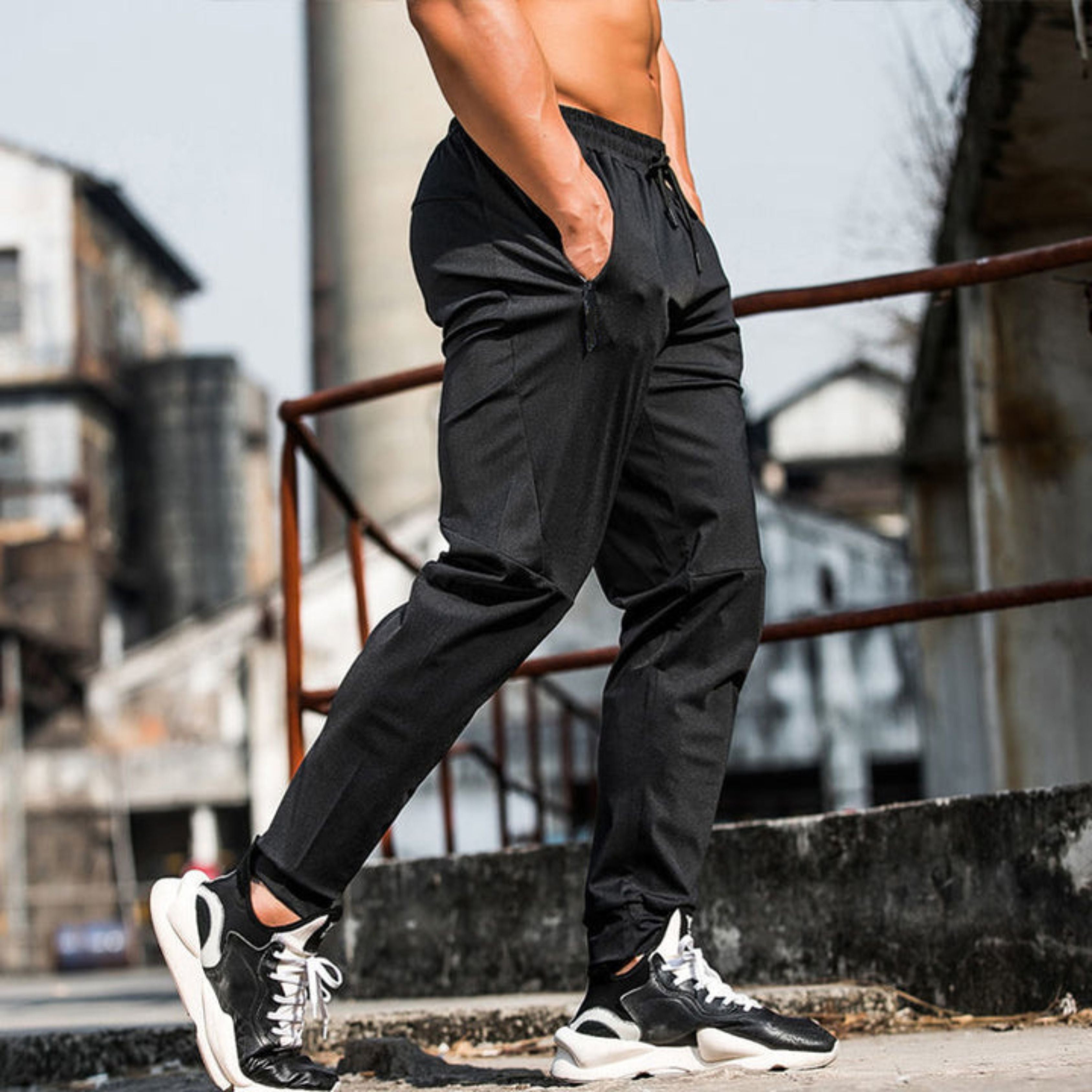 Track Pants - Drawstring - Lightweight - Joggers - Men's Activewear-Training Pants-Chaps of London-Chaps of London